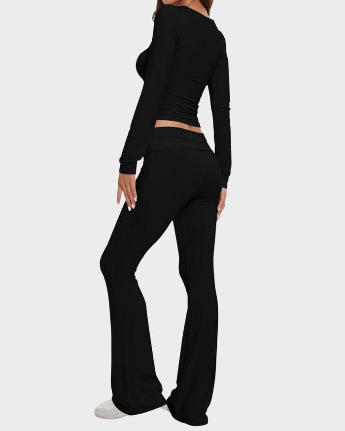 Long Sleeve Cotton Jersey Lounge Set