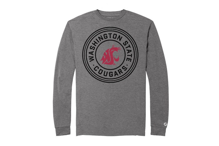 Long Sleeve Dark Grey Washington State Cougars Stamped Shirt