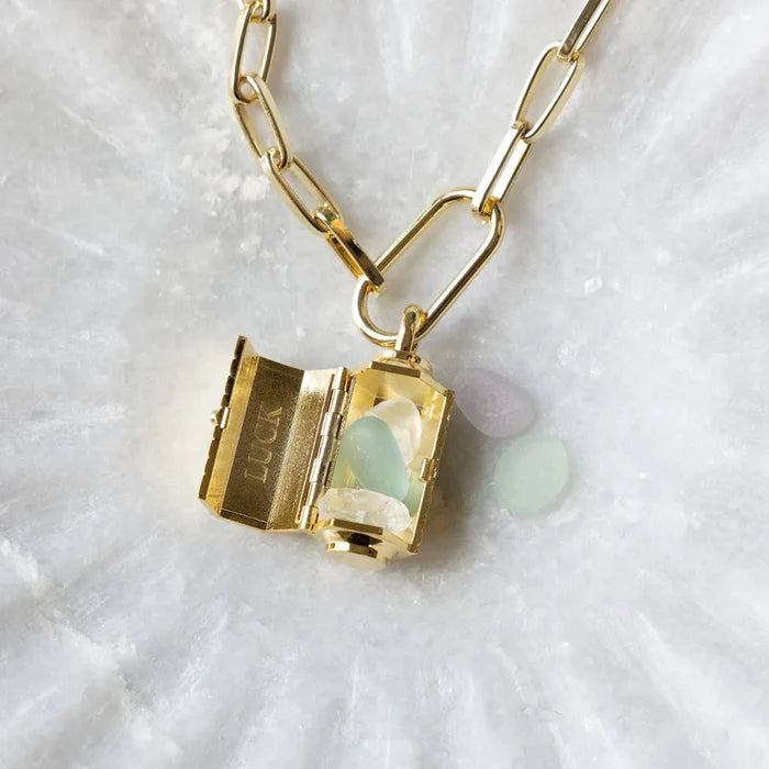 Love Stella Necklace in Rose Quartz Gold - Madison's Niche