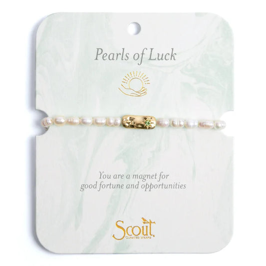 Luck Affirmation Bracelet in Gold - Madison's Niche