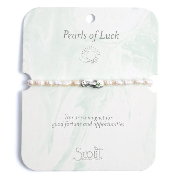 Luck Affirmation Bracelet in Silver - Madison's Niche