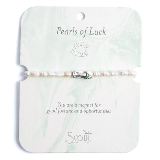 Luck Affirmation Bracelet in Silver - Madison's Niche