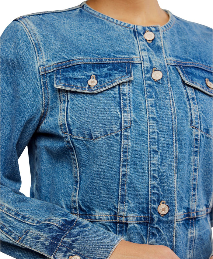 Lula Denim Jacket in River Blue - Madison's Niche