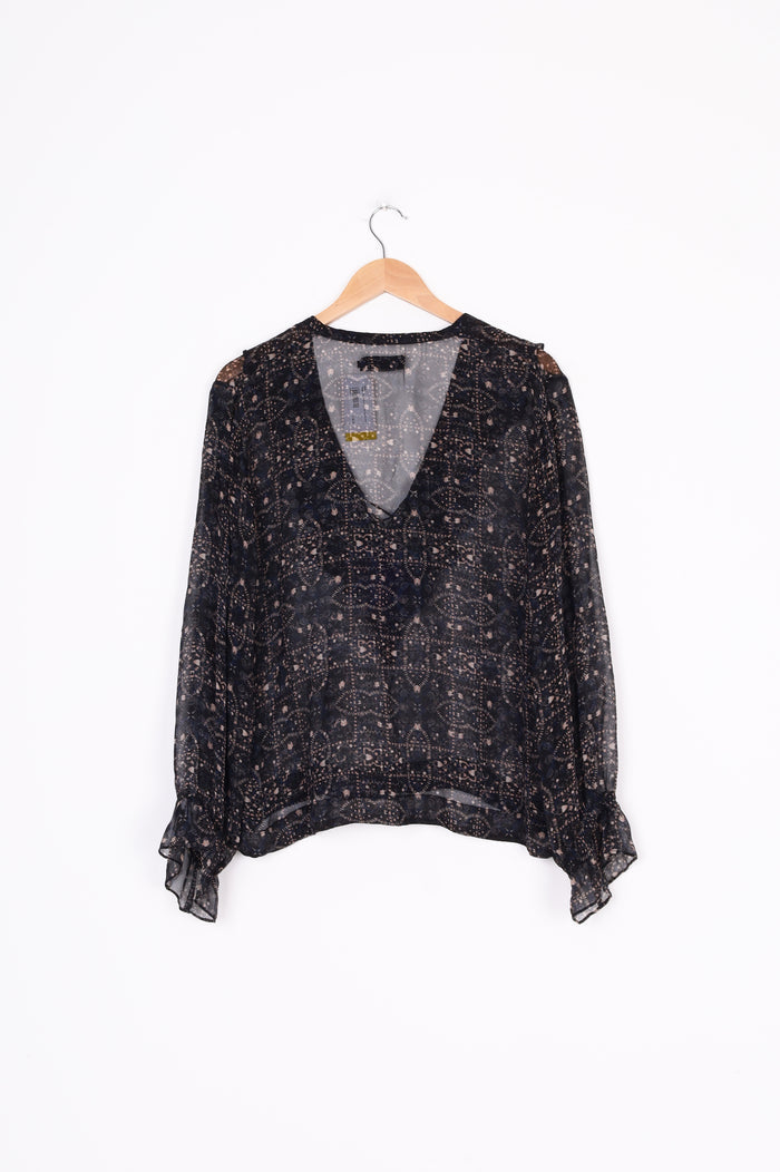 Magali Pascal Womens Blue Blouse Size L