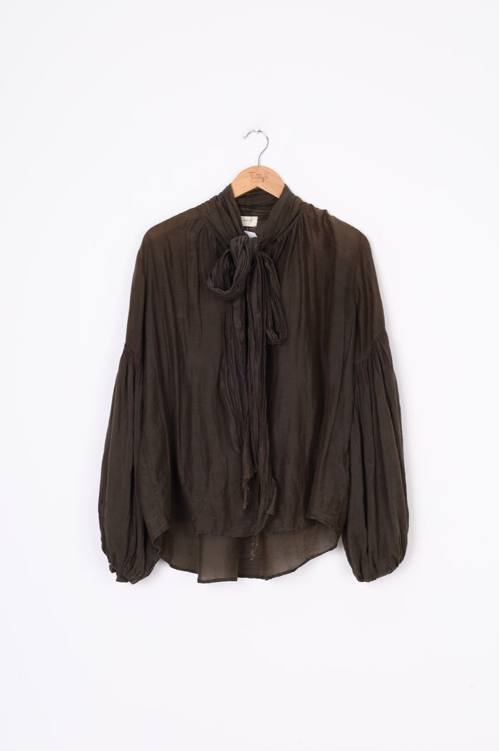 Mahsa Womens Green Blouse Size S