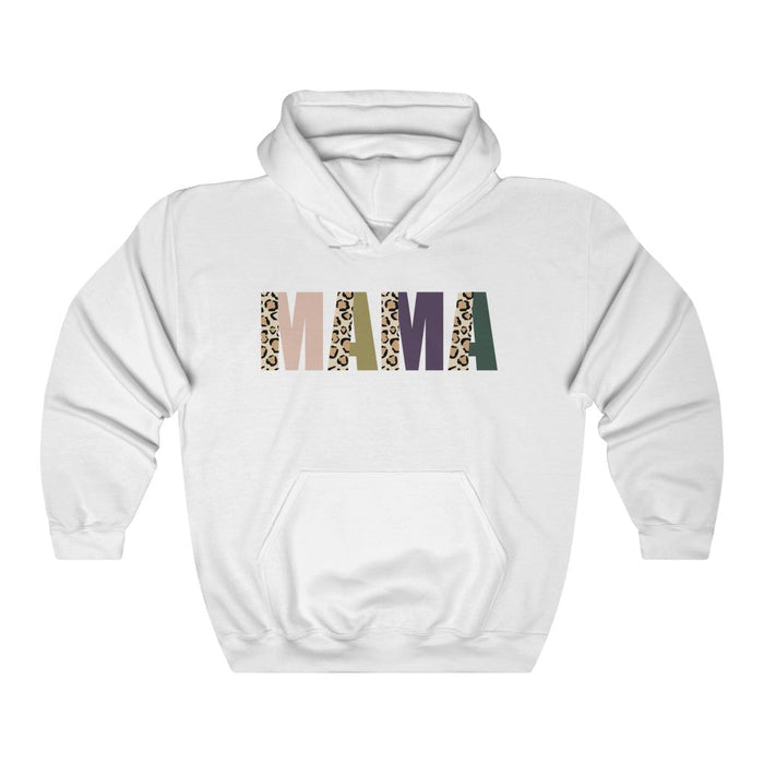Mama Split Leopard Lettered Hoodie Hoodie