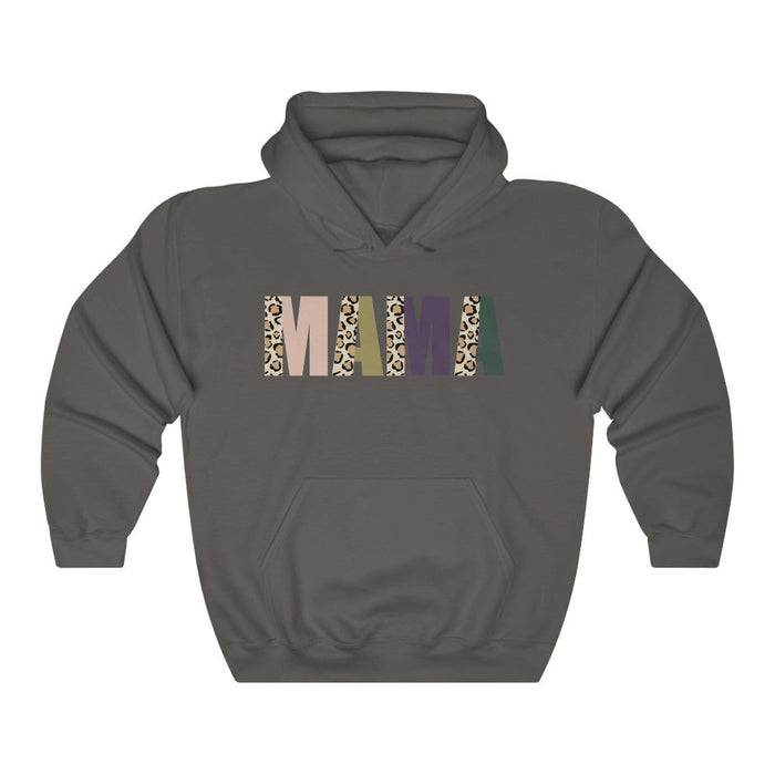 Mama Split Leopard Lettered Hoodie Hoodie