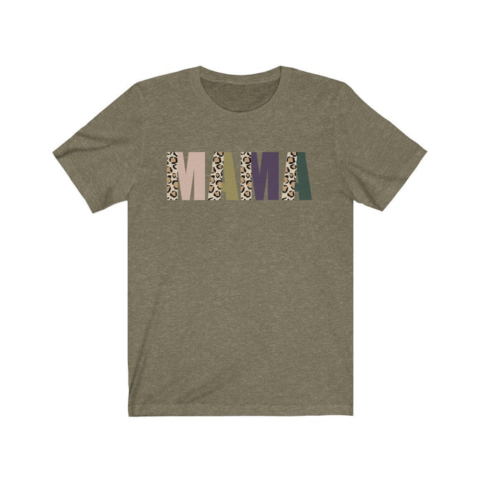 Mama Split Leopard Short Sleeve Tee T-Shirt