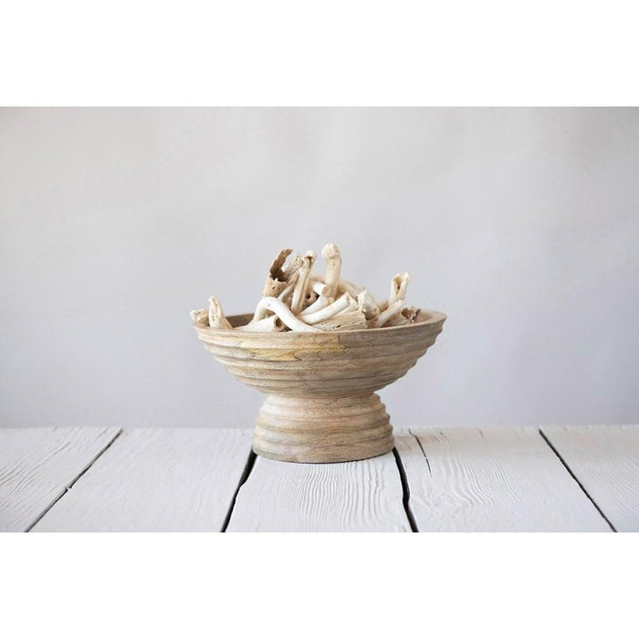 Mango Wood Footed Bowl - Madison's Niche