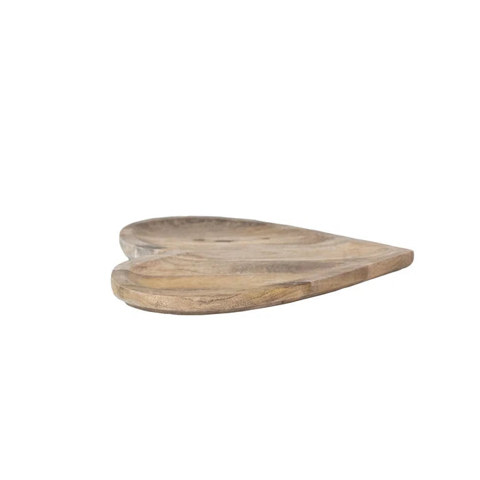 Mango Wood Heart Tray - Madison's Niche