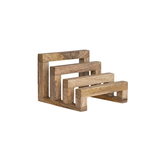 Mango Wood Sectioned Stand - Madison's Niche