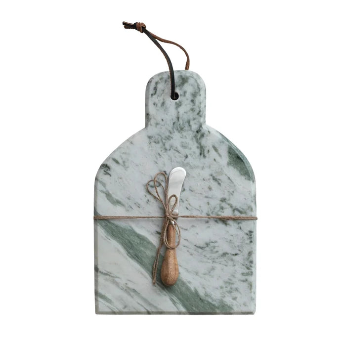 Marble Board With Knife - Madison's Niche