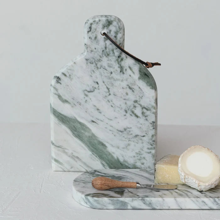 Marble Board With Knife - Madison's Niche