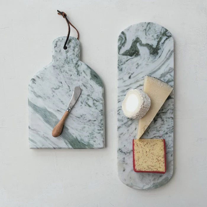 Marble Board With Knife - Madison's Niche
