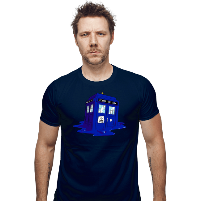 Daily_Deal_Shirts Fitted Shirts, Mens / Small / Navy Melting Tardis