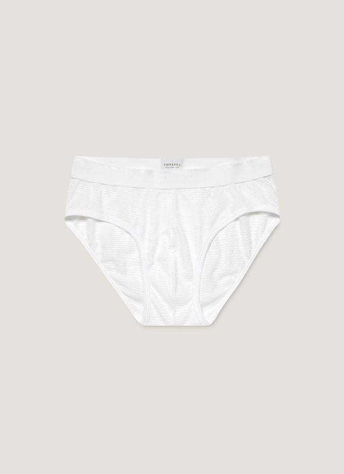 Men's Cellular Cotton Briefs in White