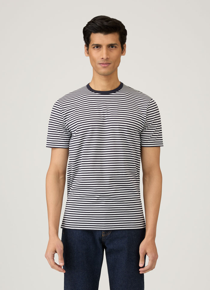 Men's Classic T-shirt in Navy/White English Stripe