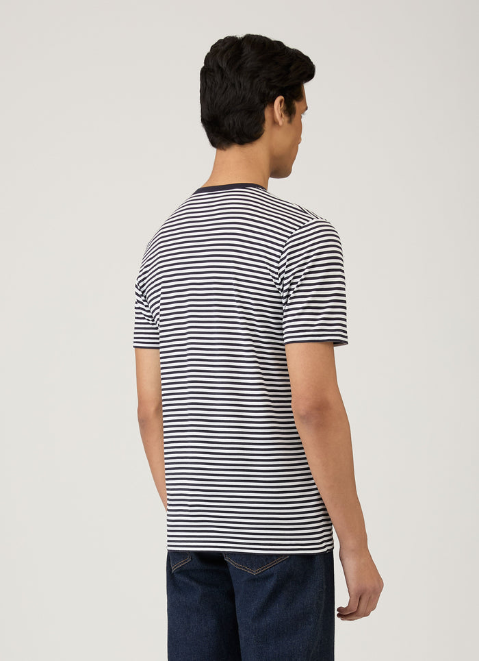 Men's Classic T-shirt in Navy/White English Stripe