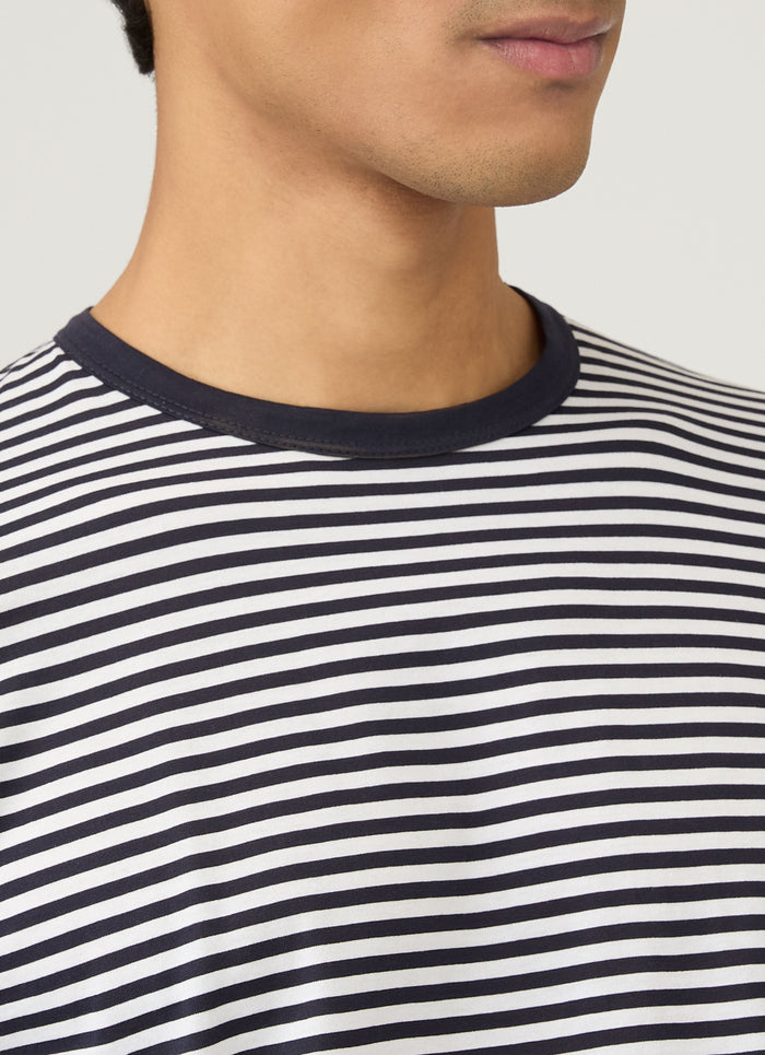 Men's Classic T-shirt in Navy/White English Stripe