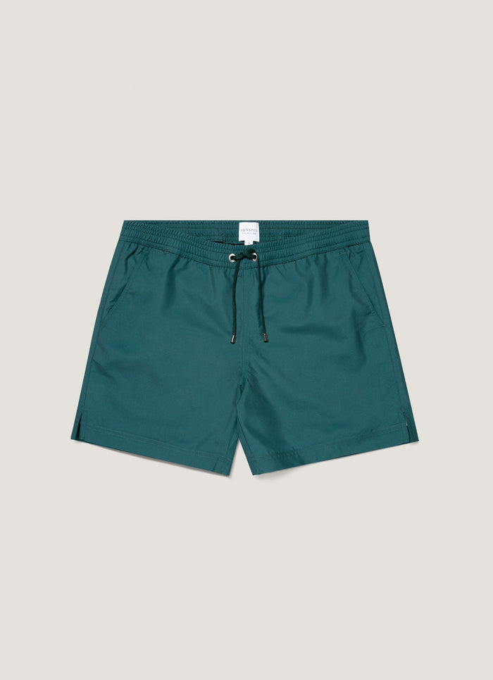 Men's Drawstring Swim Shorts in Forest