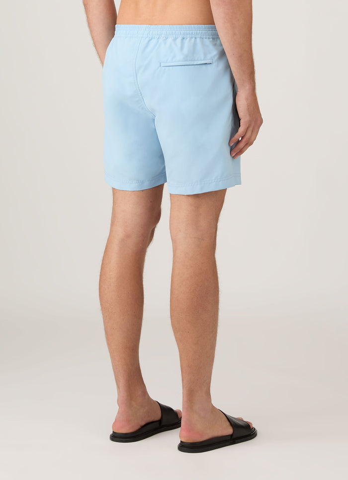 Men's Drawstring Swim Shorts in Light Blue