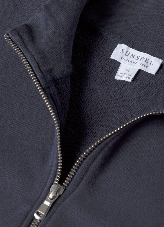 Men's Half Zip Loopback Sweatshirt in Navy