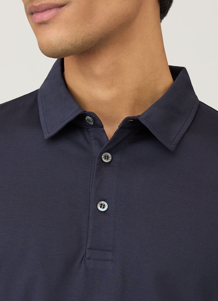 Men's Jersey Classic Polo Shirt in Navy