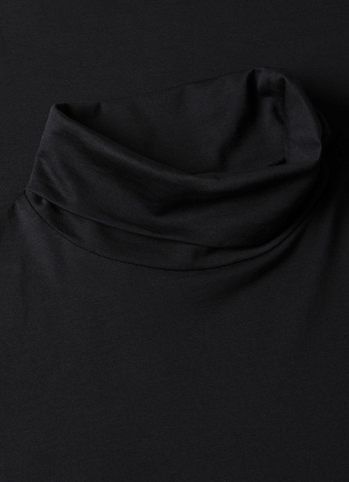Men's Long Sleeve Roll Neck in Black