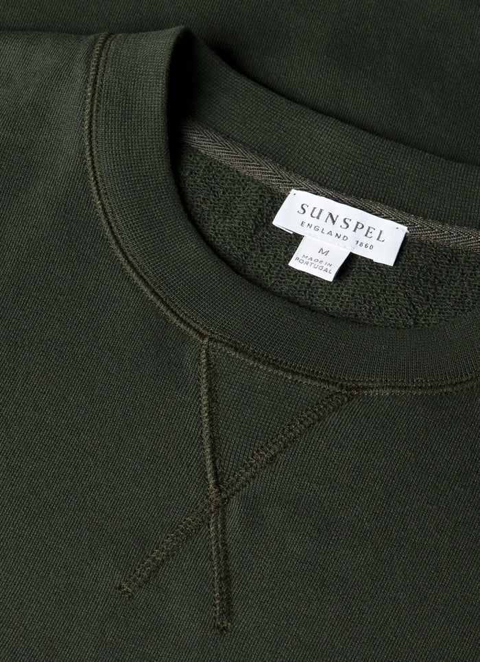 Men's Loopback Sweatshirt in Dark Green