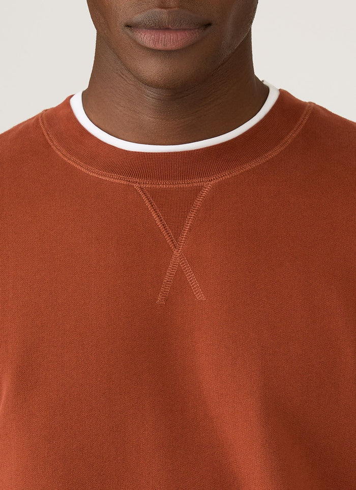 Men's Loopback Sweatshirt in Rust