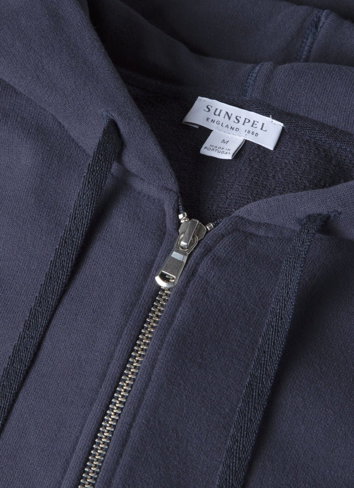 Men's Loopback Zip Hoodie in Navy