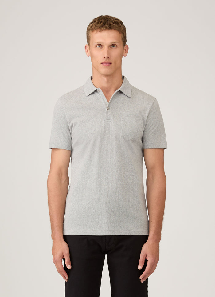Men's Riviera Polo Shirt in Grey Melange