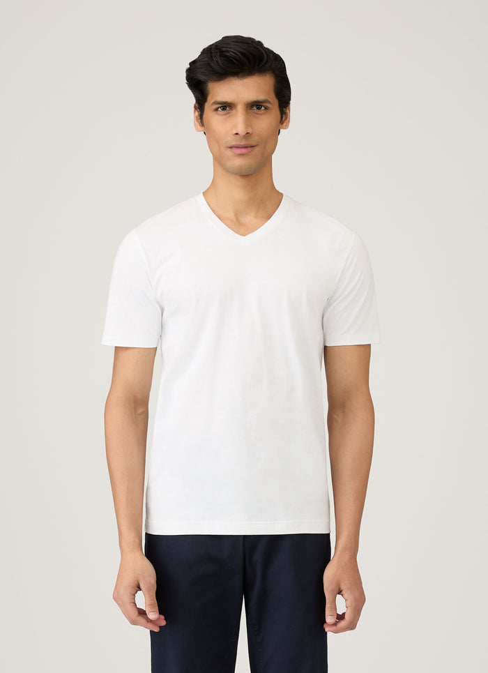 Men's Riviera V-neck T-shirt in White