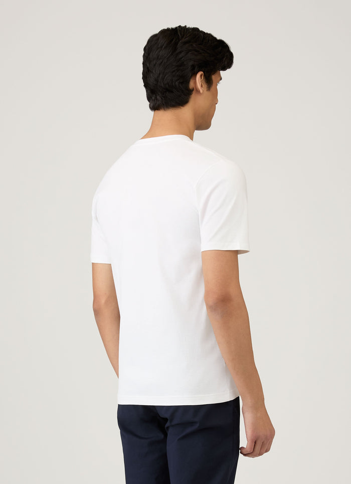 Men's Riviera V-neck T-shirt in White