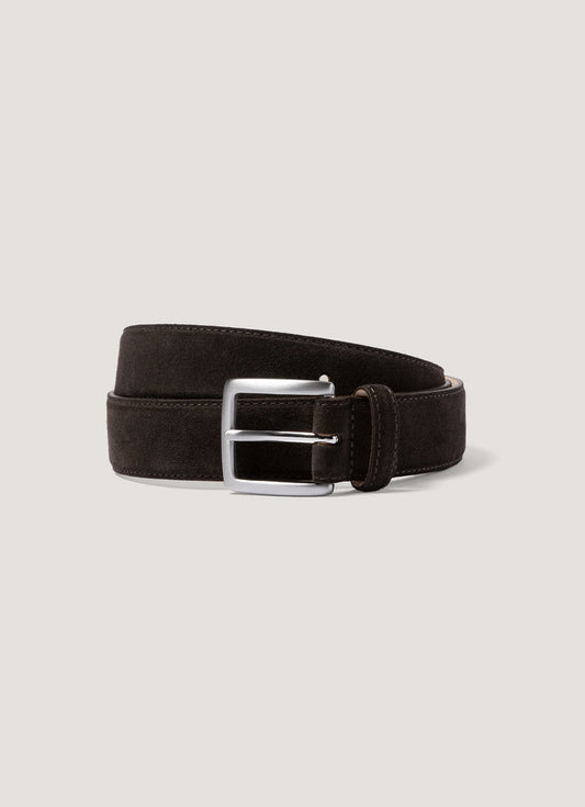 Men's Smart Suede Belt in Brown