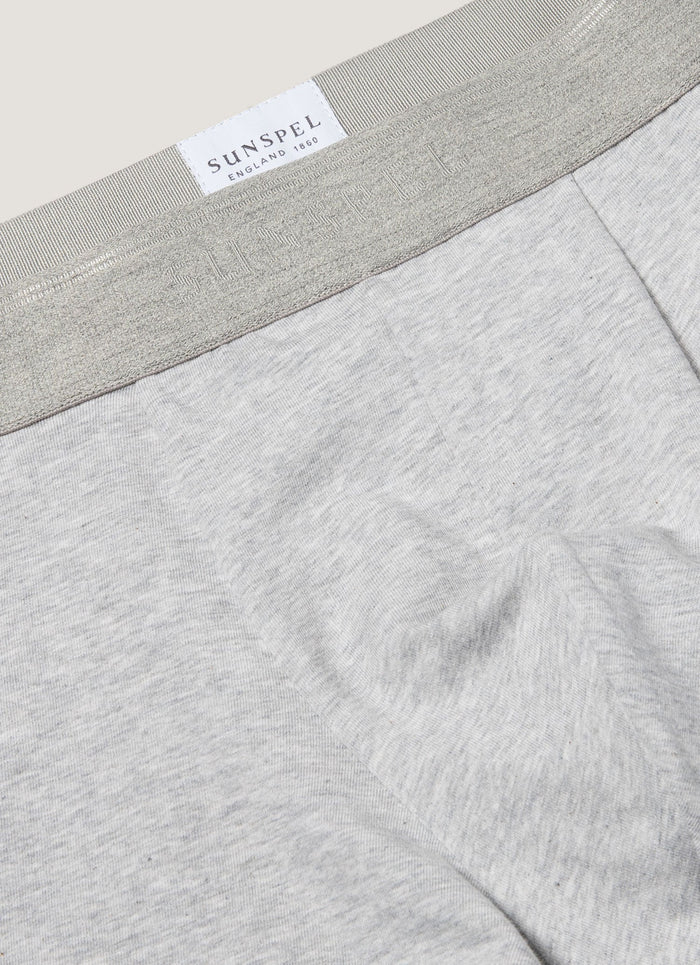 Men's Stretch Cotton Trunks 3-Pack in Grey Melange