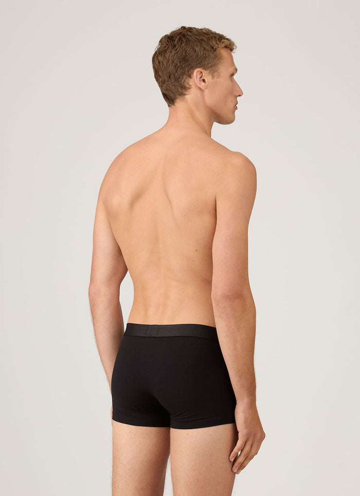 Men's Stretch Cotton Trunks in Black