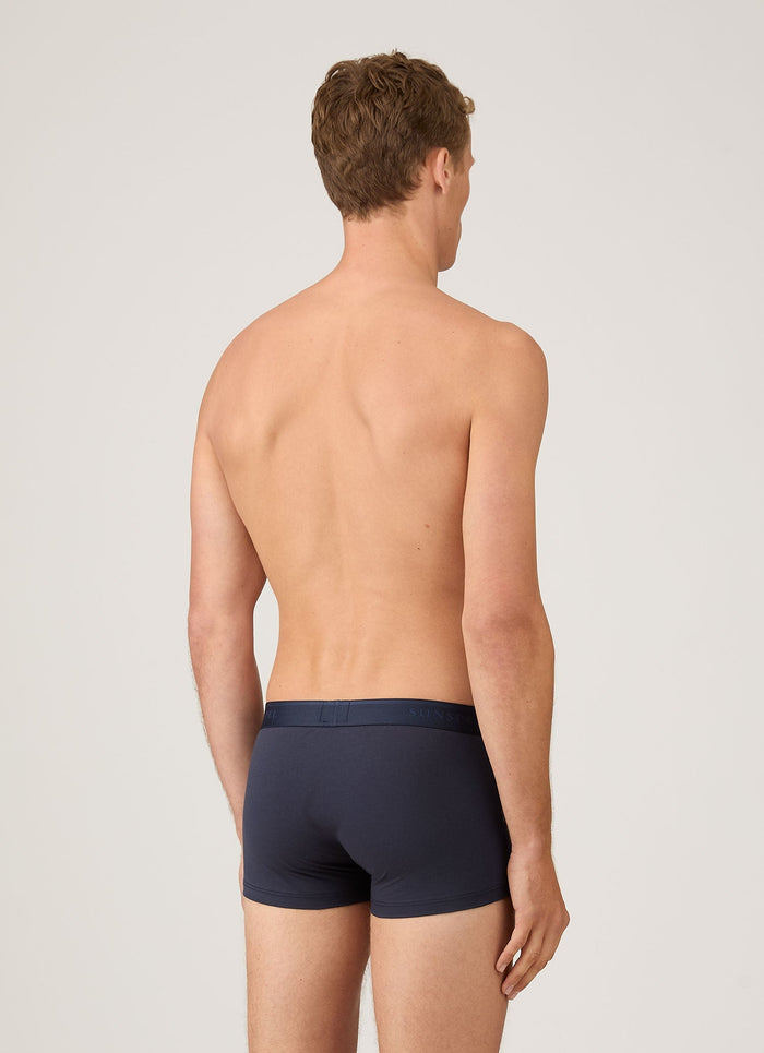 Men's Stretch Cotton Trunks in Navy