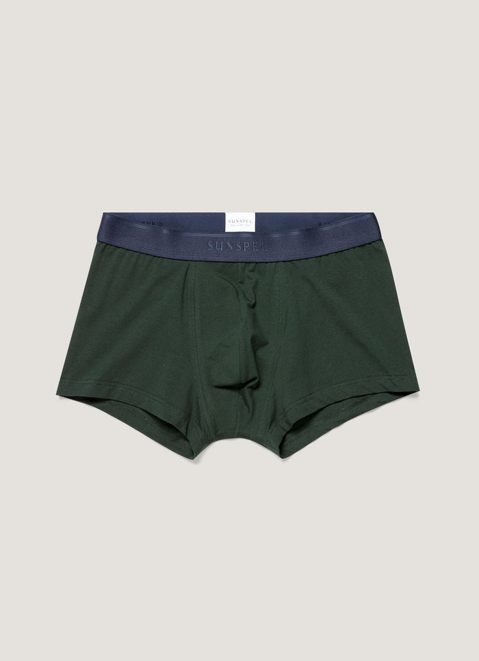 Men's Stretch Cotton Trunks in Seaweed