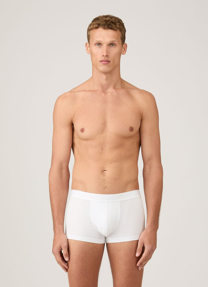 Men's Stretch Cotton Trunks in White