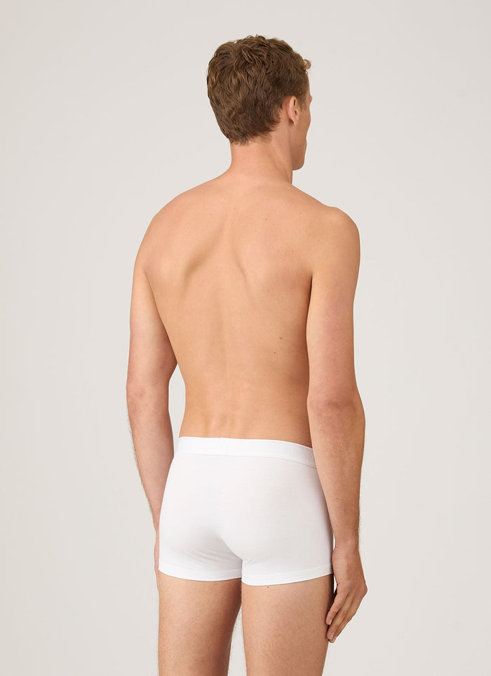 Men's Stretch Cotton Trunks in White