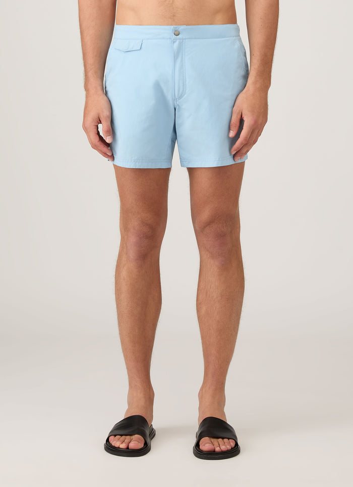 Men's Tailored Swim Short in Light Blue