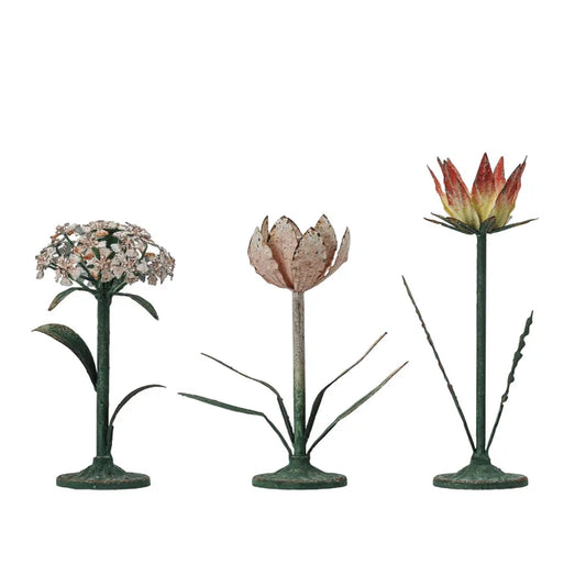 Metal Flower Taper Holder - Madison's Niche