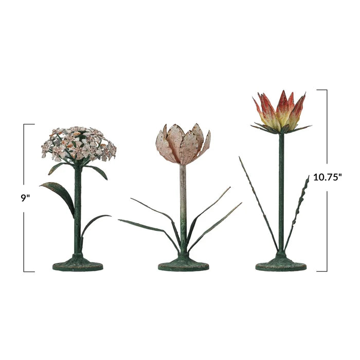 Metal Flower Taper Holder - Madison's Niche
