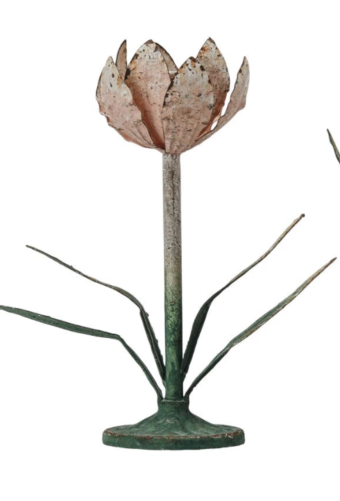 Metal Flower Taper Holder - Madison's Niche
