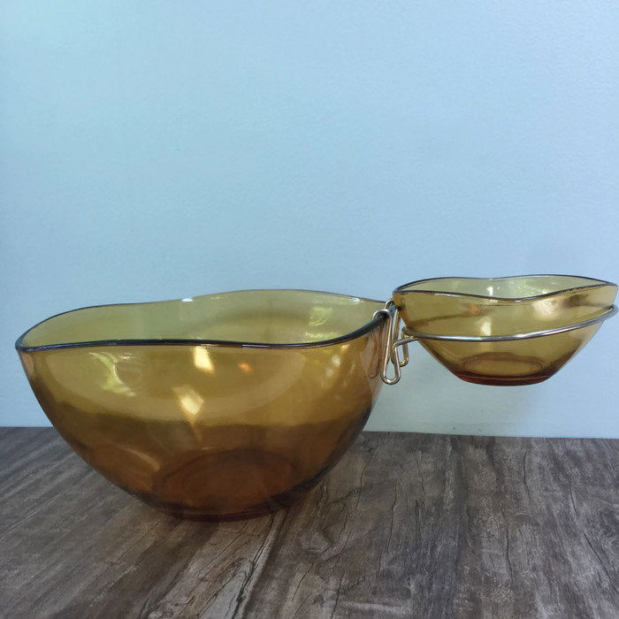Mid Century Chip and Dip Set at Duckwells