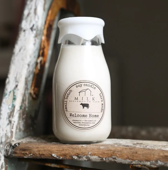 Milk Bottle Candle in Welcome Home - Madison's Niche