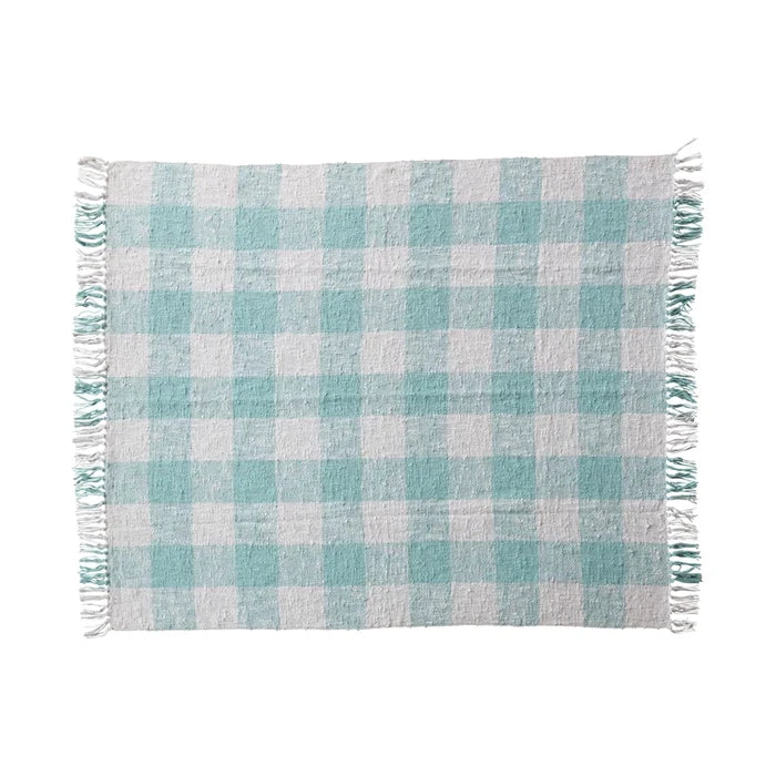 Mint Plaid Throw 60x50 - Madison's Niche