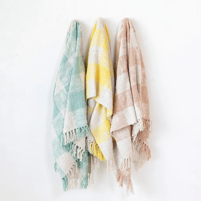 Mint Plaid Throw 60x50 - Madison's Niche