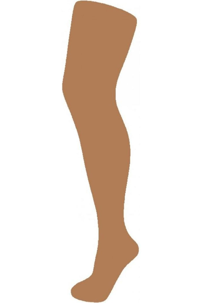 Cafe creme light support stockings  on a white background